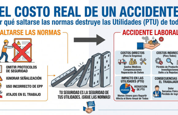 El costo real de un accidente: Por qué saltarse las normas destruye las Utilidades (PTU) de todos